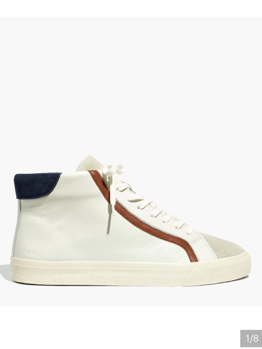 MADEWELL Mens Size 8.5 Sidewalk High-Top Sneakers in Colorblock